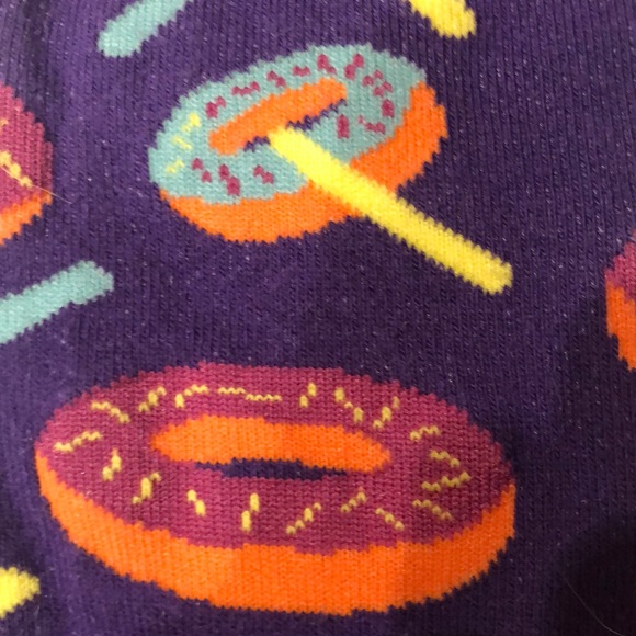 Brand New Yo Sox Purple and coloured Donut Socks - Picture 3 of 6
